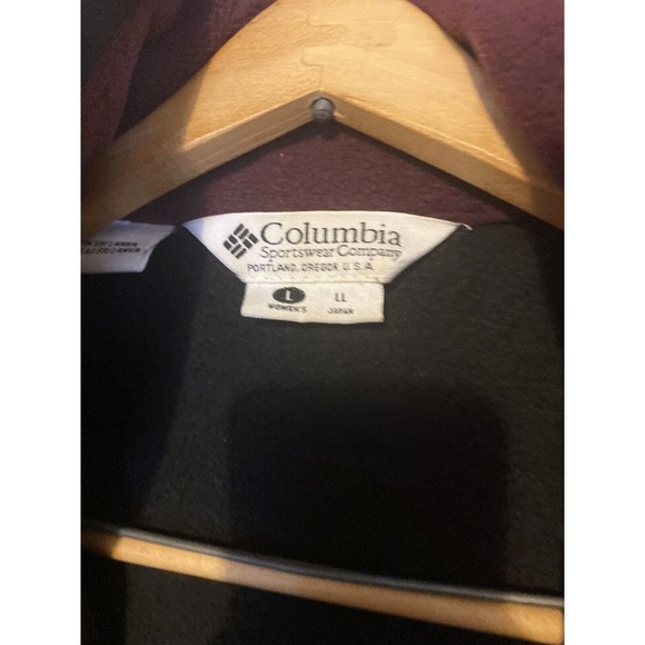 VTG Columbia Long’s Peak Jacket Size women’s Large Shell Only Dark Berry/Forest - Picture 4 of 12